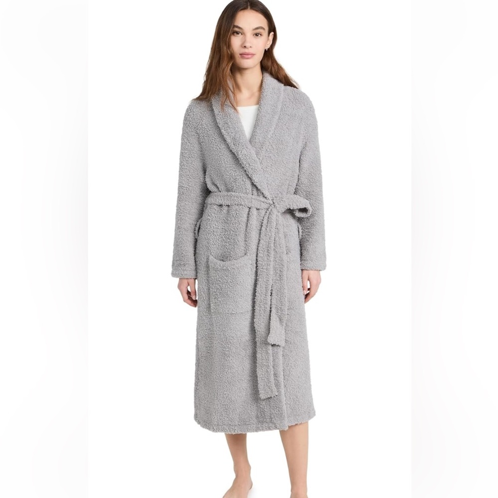 Barefoot dreams cozy chic robe size 2 (medium) in Dove Gray